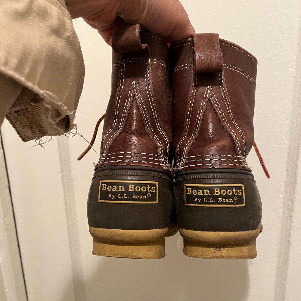 Classic LLBean Men's Bean Boots, 8" - Brown/Tan Opaque - Mens 9 Medium - Picture 3 of 4